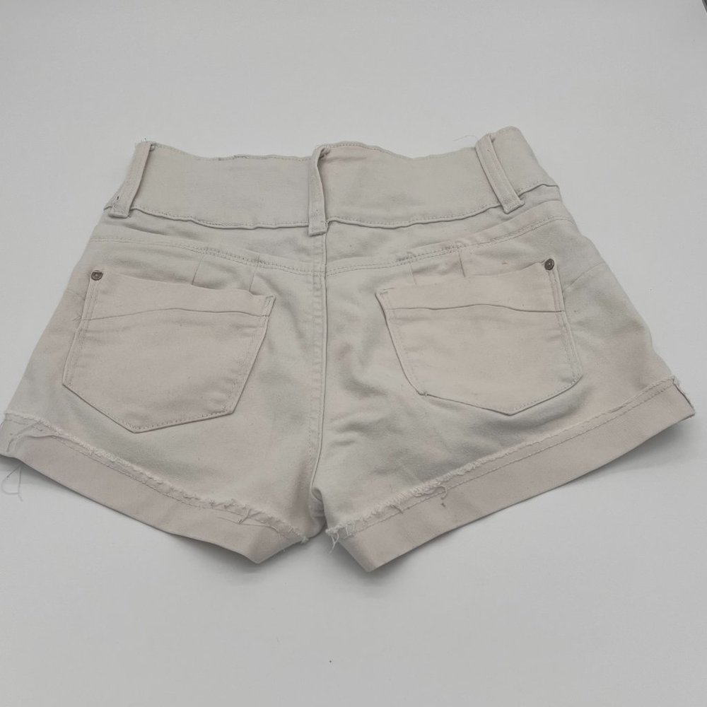 🥀 Women's / Junior White High Rise Shorts Size 7/28 - Picture 6 of 10